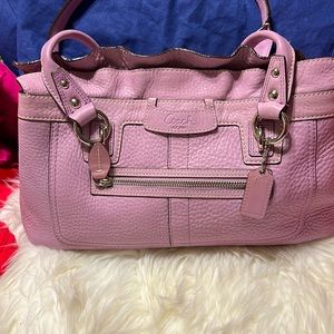 Coach Penelope Pebble Leather Lilac Fashionable Bag